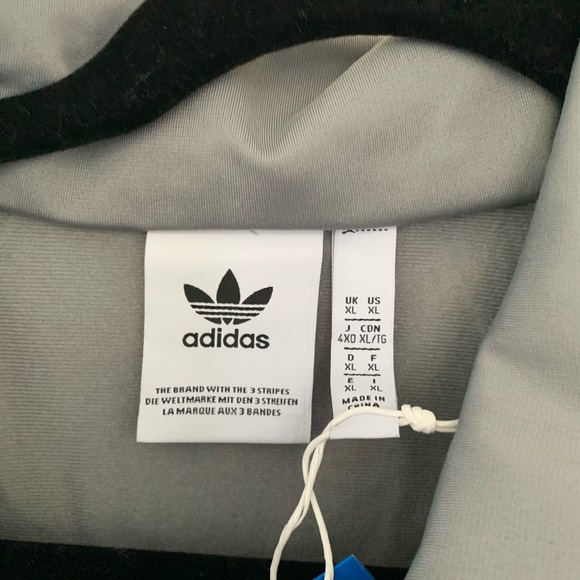 Grey red white blue large trefoil track jacket - Picture 4 of 7